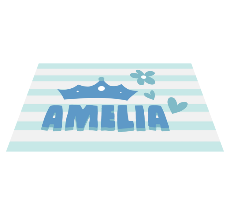 CROWN NAME PLACEMENT custom vinyl rug - TenStickers