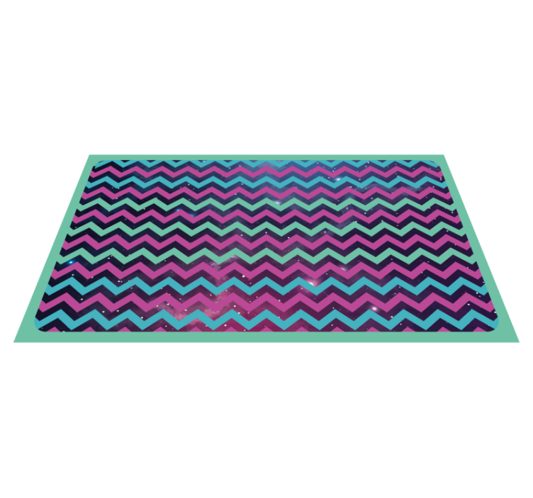 Geometric vinyl rug zigzag pattern - TenStickers