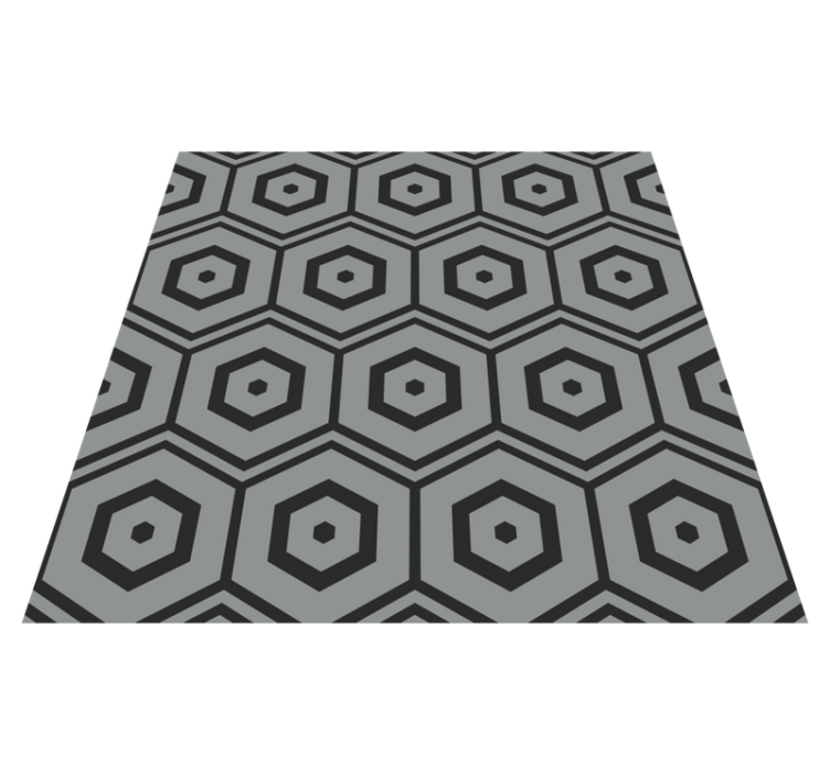 Hexagon Patterns geometric vinyl rug - TenStickers