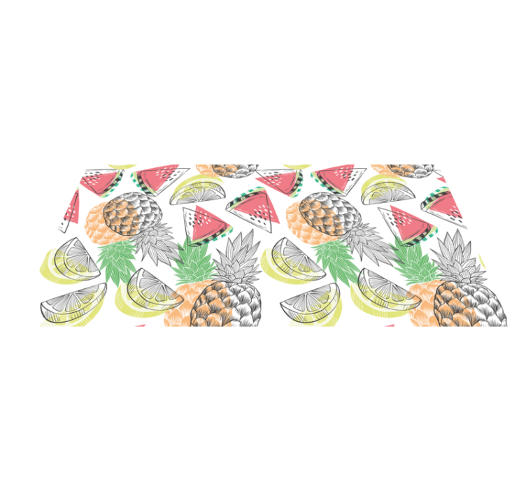 Summer fruit colorful pattern modern rug - TenStickers