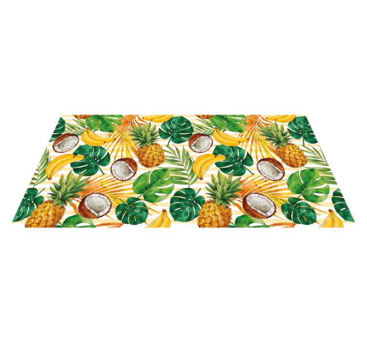 Tropical Fruit Paradise kitchen vinyl rug - TenStickers