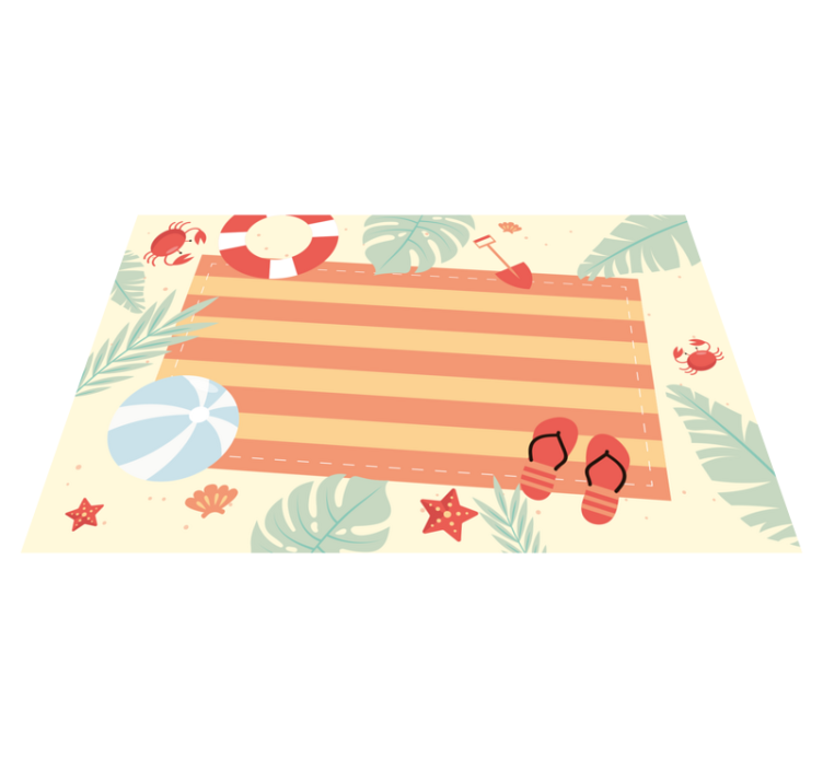 Summer vibes scene vinyl rug - TenStickers