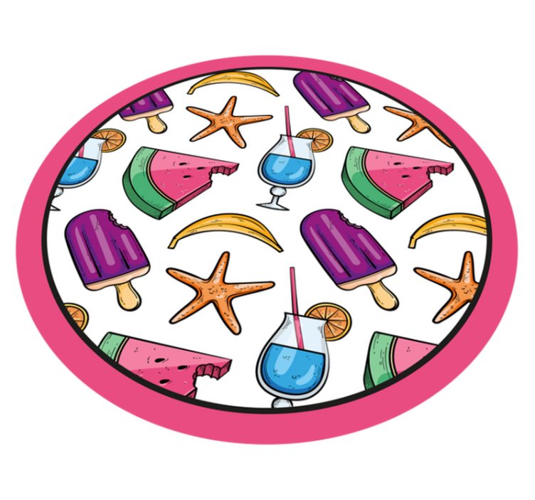 Colorful Summer Treats vinyl rug - TenStickers