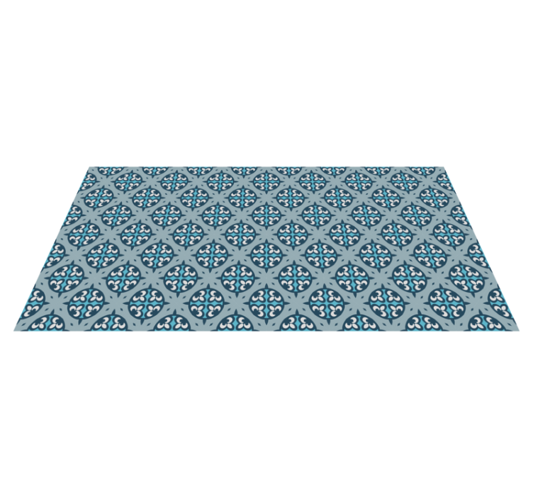 FANCIFUL PATTERNED TILES mosaic vinyl rug - TenStickers