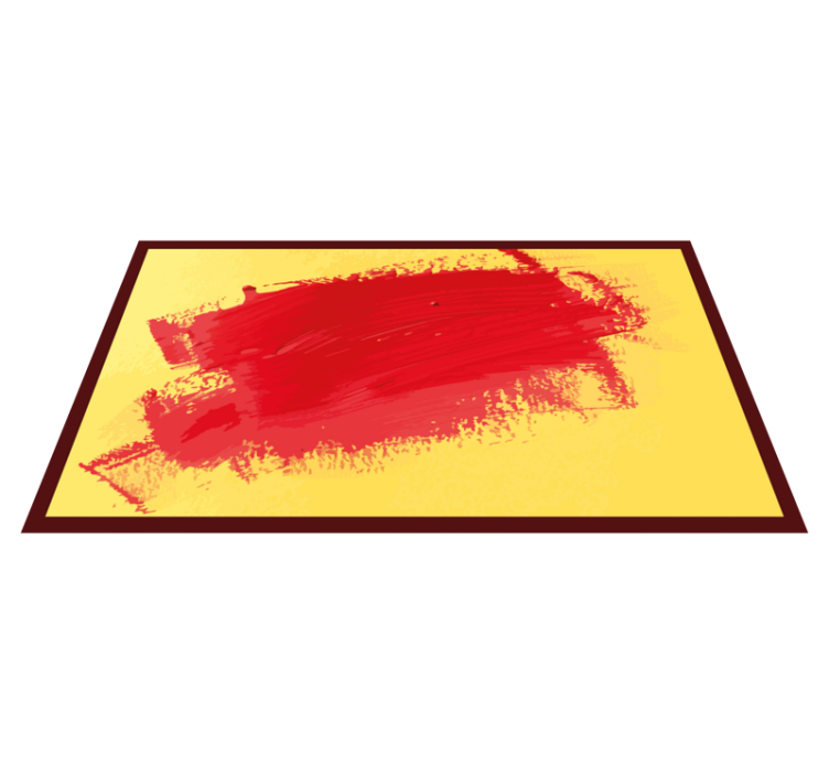 Vibrant brush strokes modern vinyl rug - TenStickers