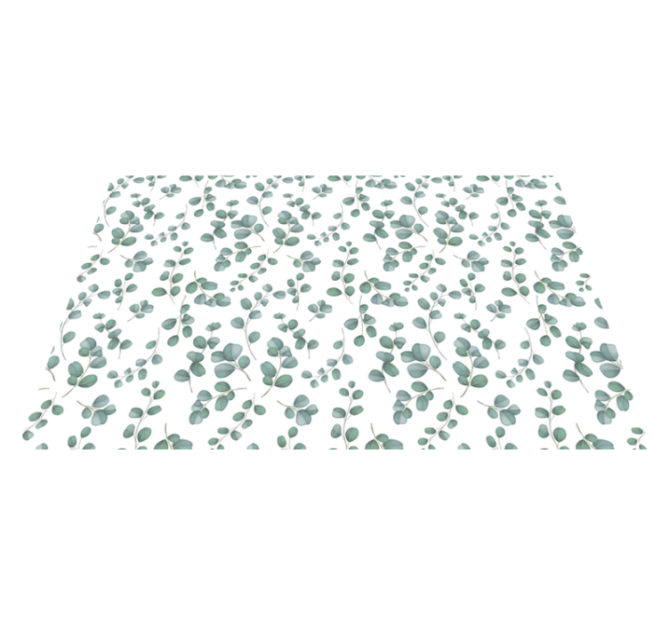 Elegant Greenery Pattern flower vinyl rug - TenStickers