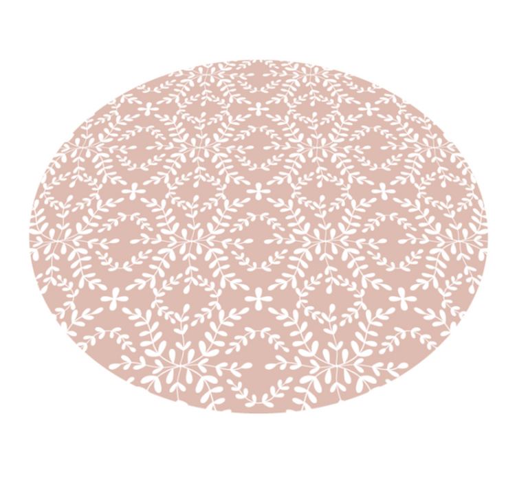 Delicate Bloom Composition flower vinyl rug - TenStickers