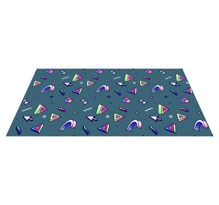 Geometric Color Splash textured vinyl rug - TenStickers