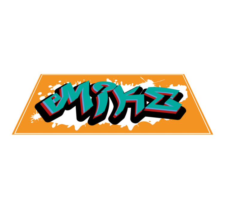 Wild style king graffiti personalised mat - TenStickers