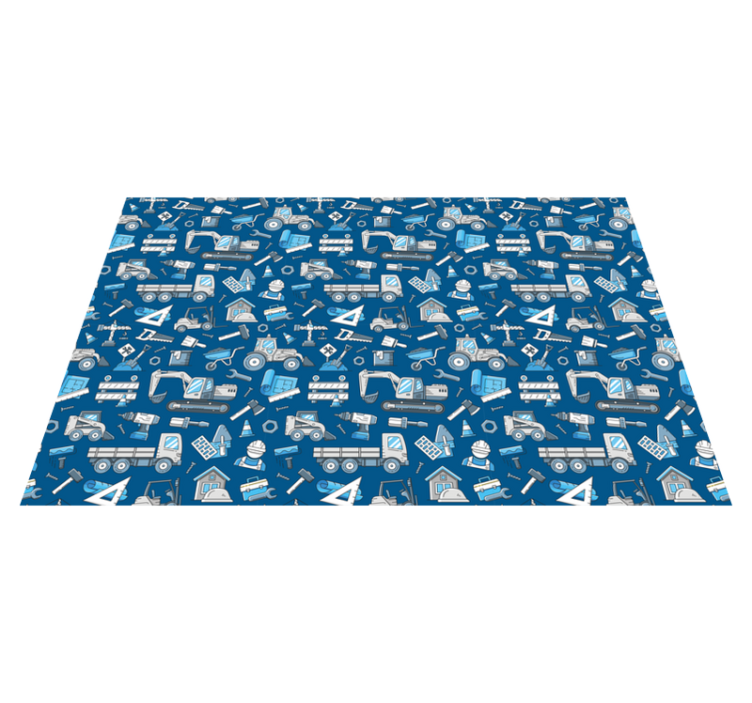Construction Tools Print vinyl rug - TenStickers