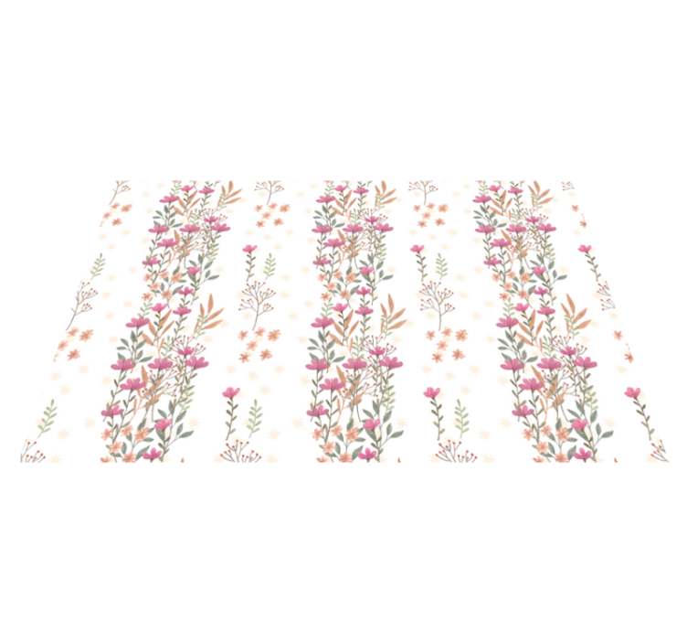 Floral Patterned Motif flower vinyl rug - TenStickers