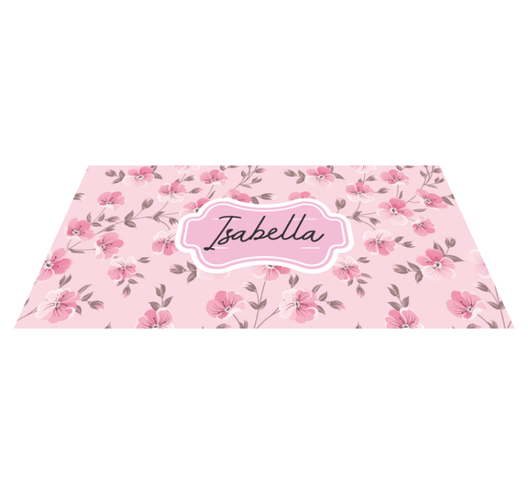 Light pink vintage design floral rug - TenStickers
