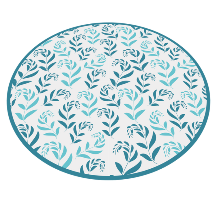 Botanical Leaf Inspiration flower vinyl rug - TenStickers