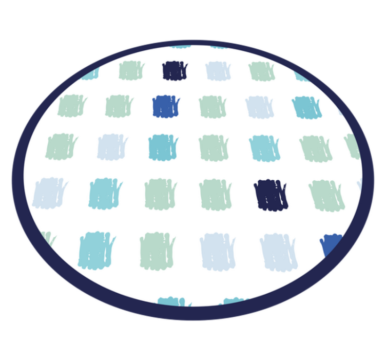 Blue paint strokes minimalist vinyl rug - TenStickers