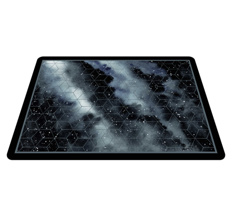 Hexagonal galaxy pattern teenager vinyl rug - TenStickers