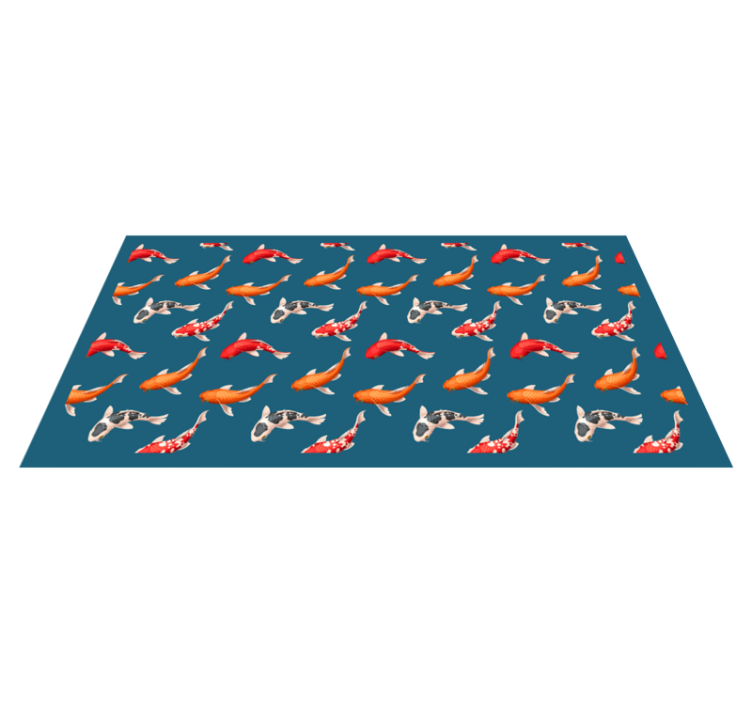 Koi fishes pattern bathroom flooring - TenStickers