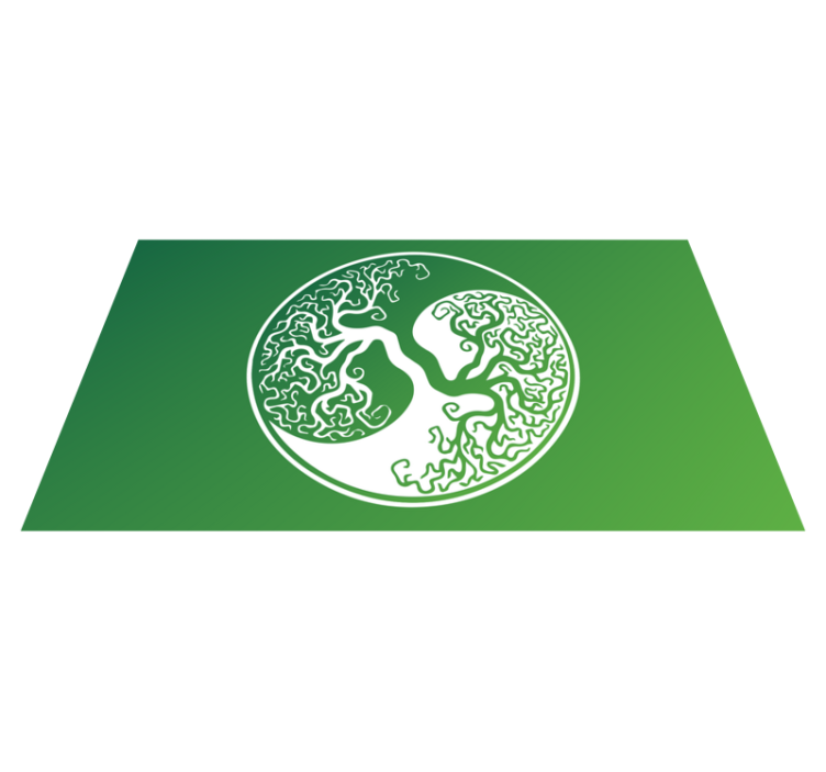 Original Yin Yang Tree of life  rectangular rug - TenStickers