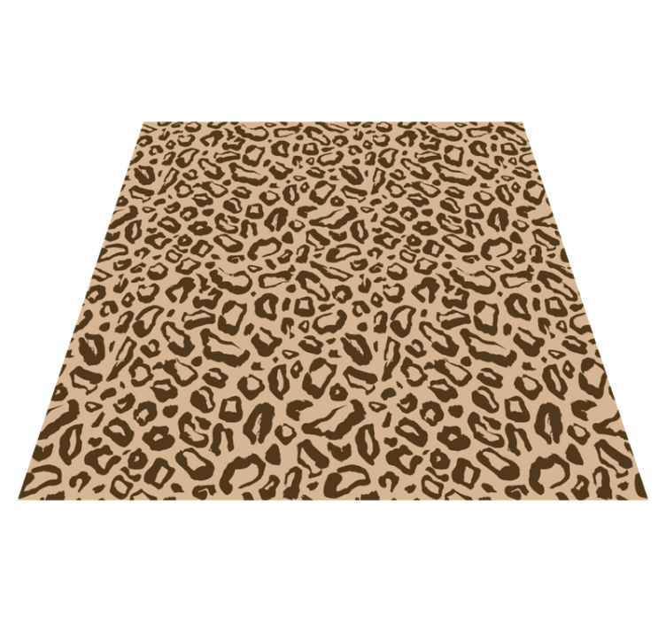 Brown leopard spot motif animal print vinyl rug - TenStickers