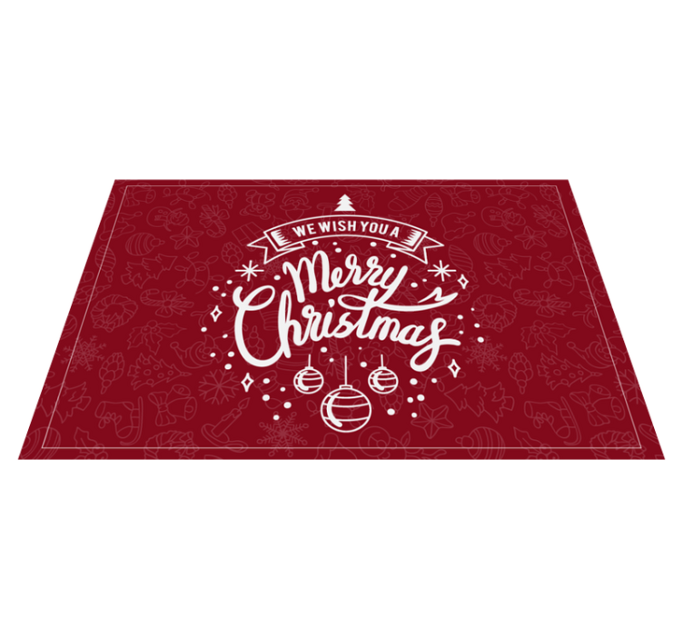 Merry Christmas Decoration Christmas vinyl rug - TenStickers