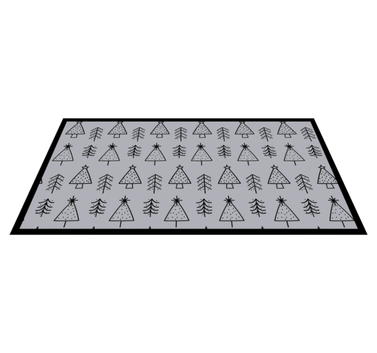 Celebratory tree motif christmas vinyl rug - TenStickers