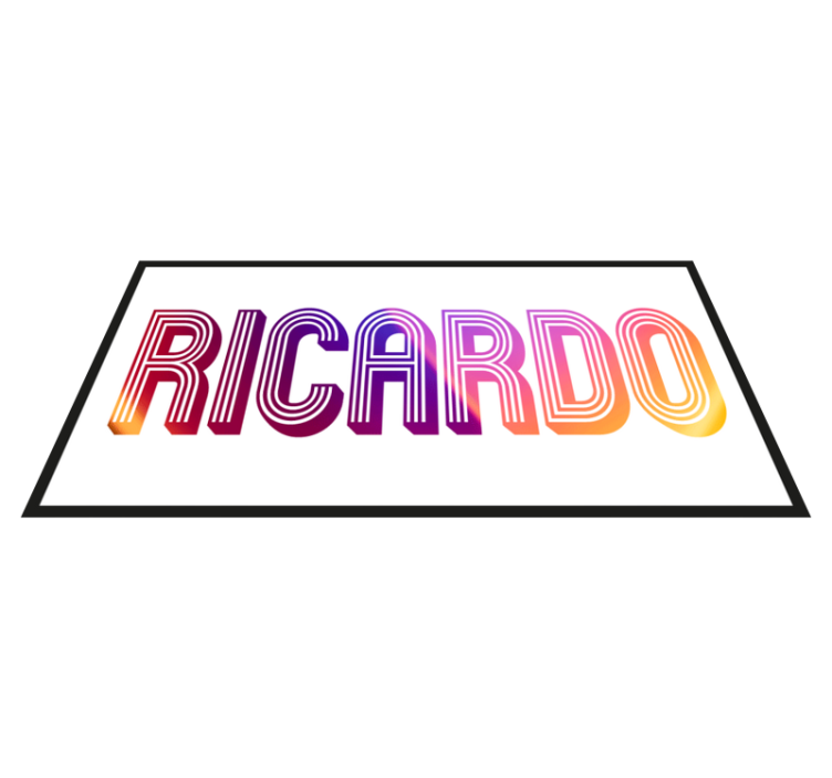 Custom Name neon teenager vinyl rug - TenStickers