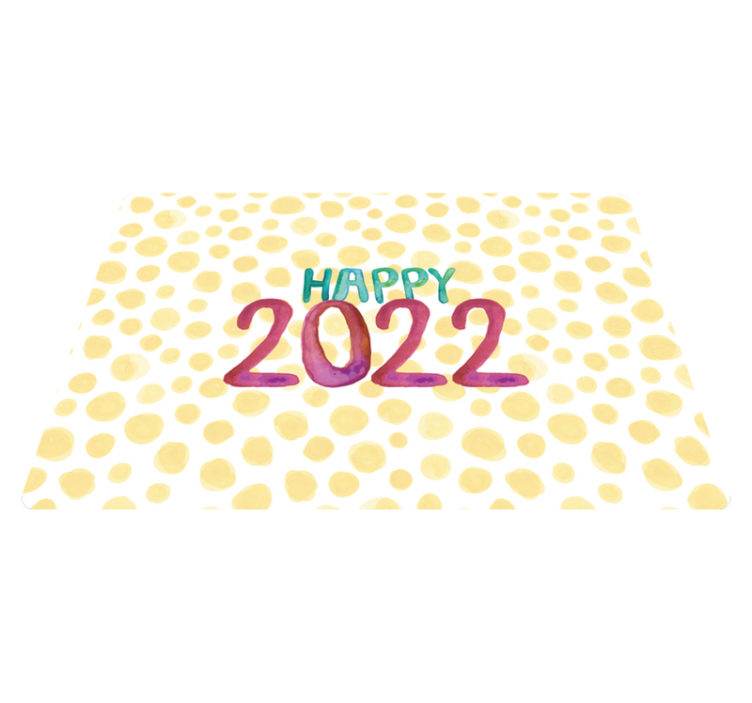 Personalized Happy New Year custom vinyl rug - TenStickers