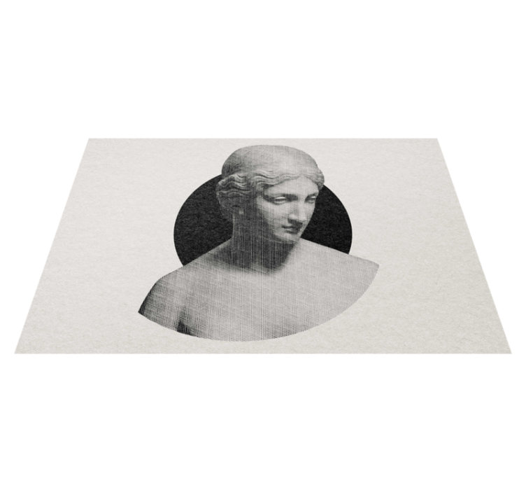 Classic Sculpture Profile minimalist vinyl rug - TenStickers