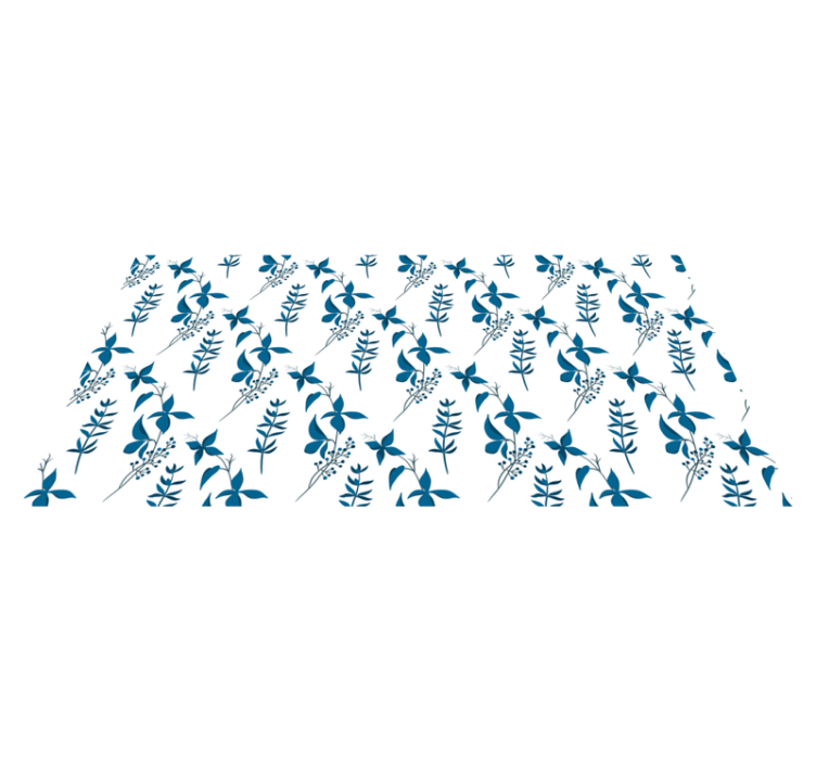 Botanic Motif flower vinyl rug - TenStickers