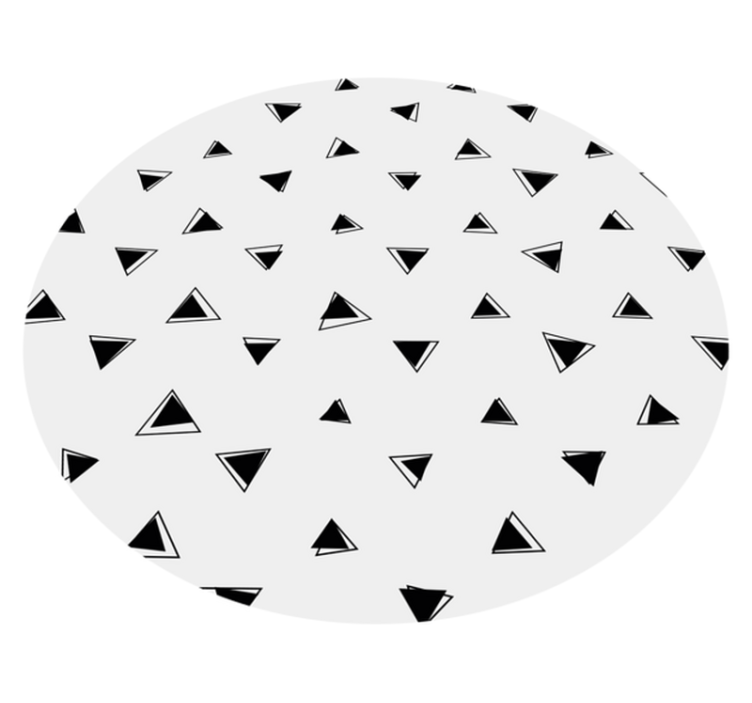 Small black triangles geometric rugs - TenStickers
