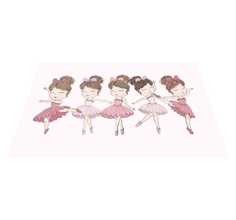 Ballet Dancers Showcase vinyl rug - TenStickers