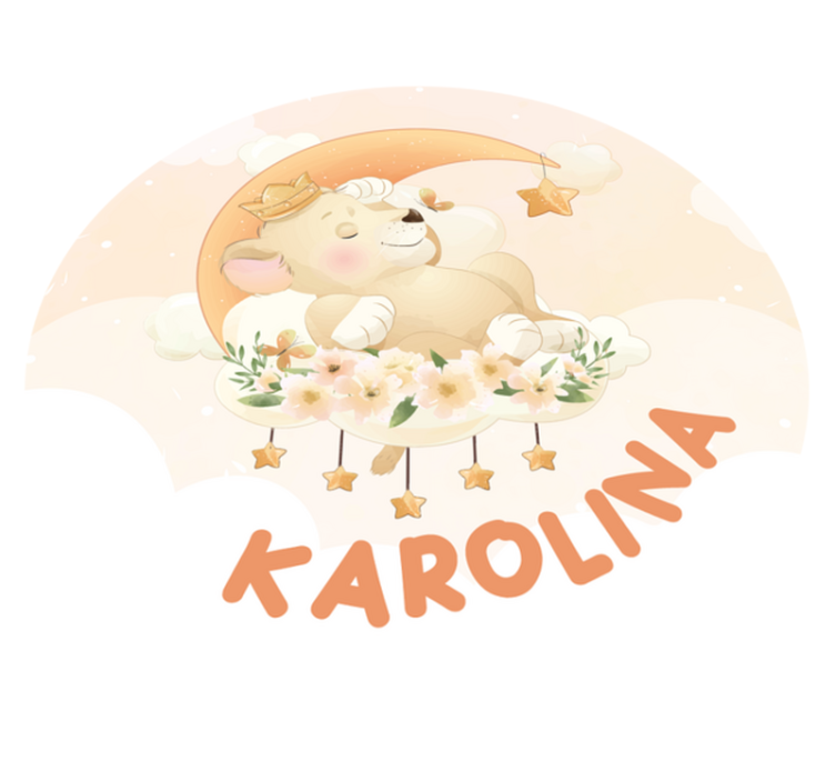 Sleepy Lion custom vinyl rug - TenStickers