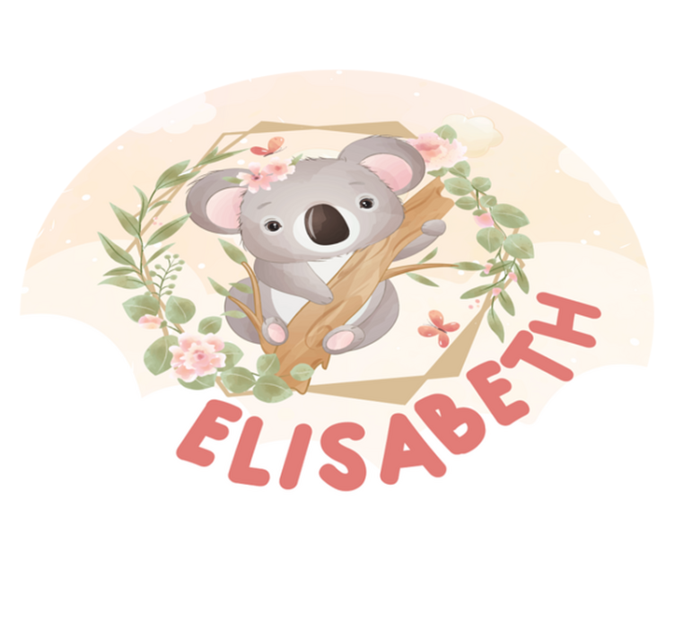 Custom vinyl rug with cute koala design - TenStickers