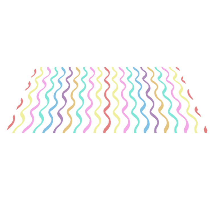 Colourful wavy stripes bathroom flooring - TenStickers