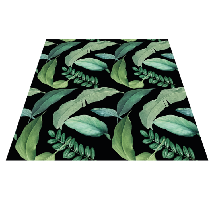 Leafy Green Botanical nature vinyl rug - TenStickers