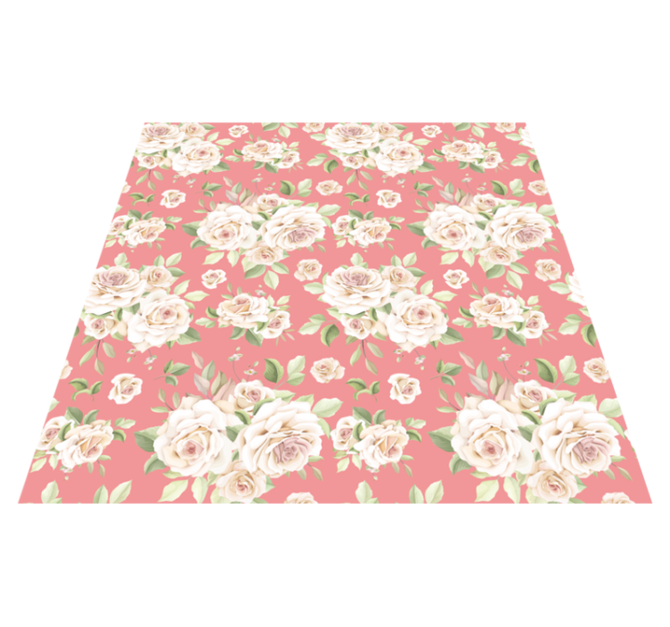 Floral Elegance flower vinyl rug - TenStickers