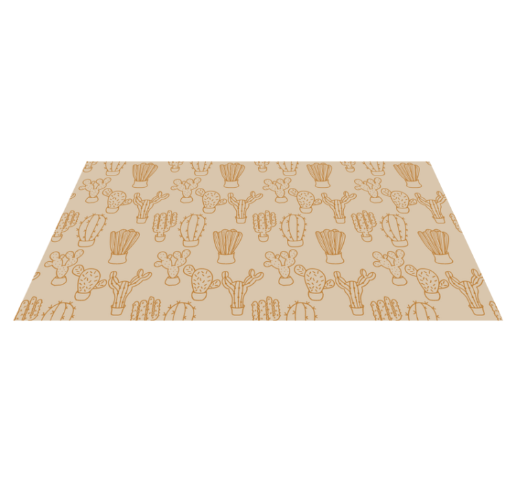 Sun faded cactus pattern floral rug - TenStickers