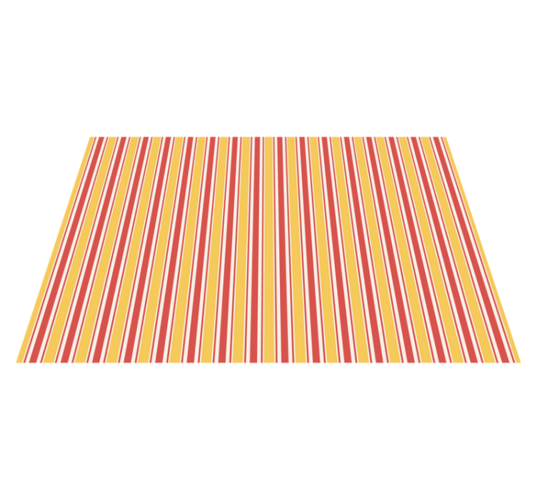 Orange and red stripes vinyl rug - TenStickers