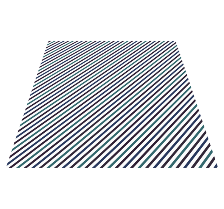 Diagonal green and grey stripes vinyl rug - TenStickers