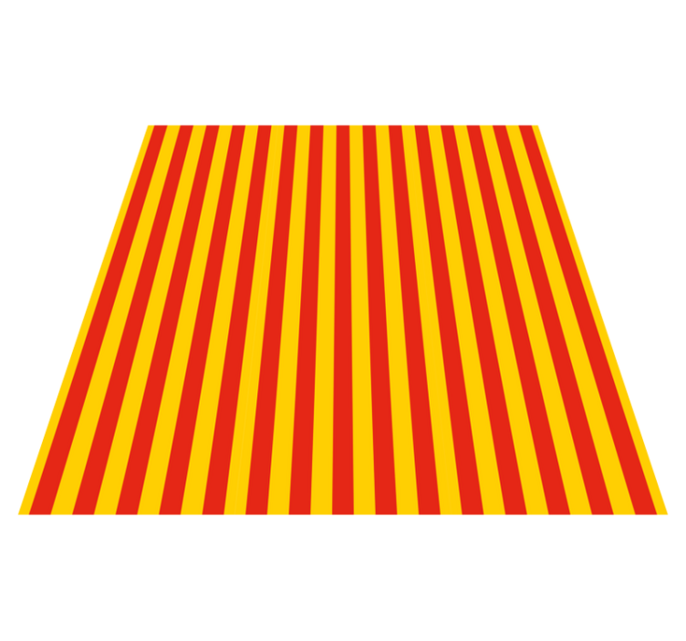 Vertical red and yellow stripes vinyl rug - TenStickers