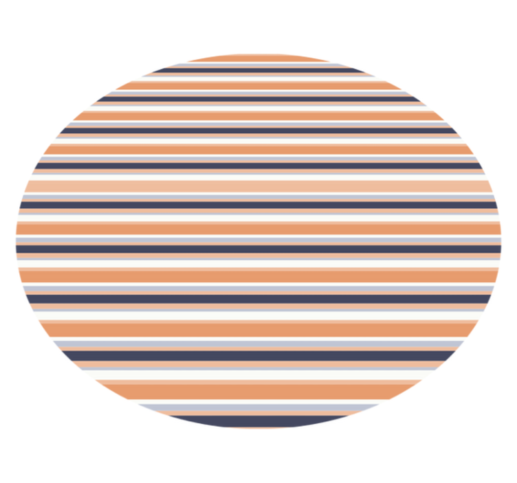 Striped Circular Motif stripes vinyl rug - TenStickers