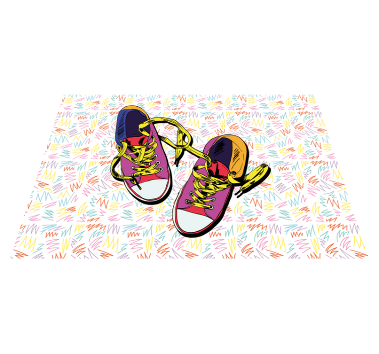 Converse illustration 80s shoes vintage rug - TenStickers