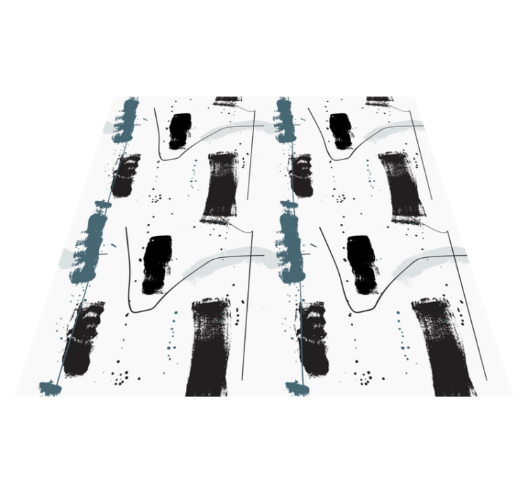 Linear Abstract Shapes minimalist vinyl rug - TenStickers