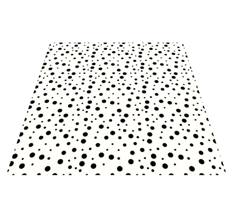 BLACK DOT PATTERN stripes vinyl rug - TenStickers