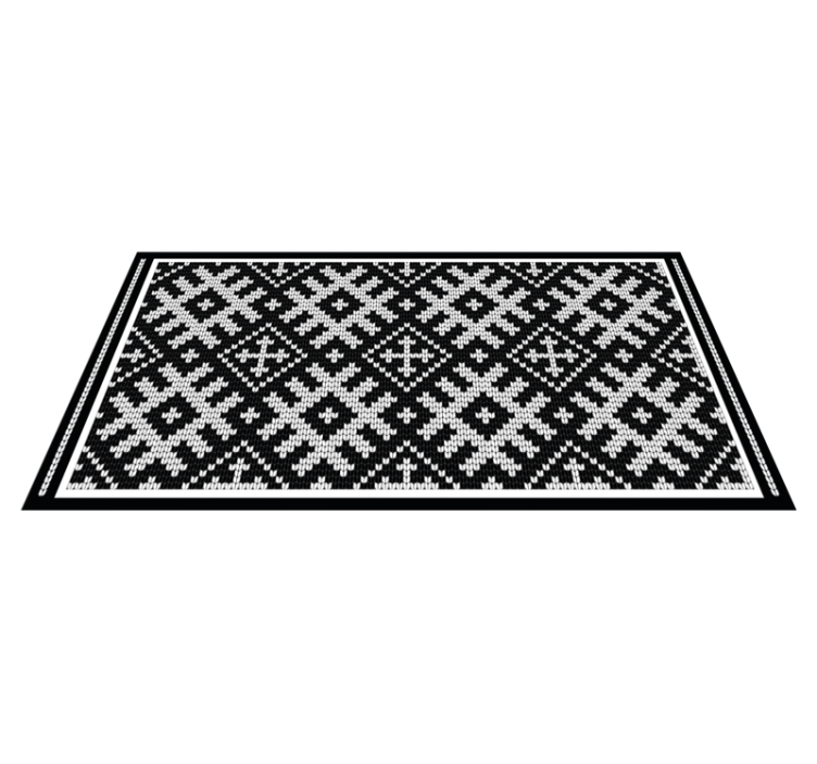 Nordic Inspired Pattern ethnic vinyl rug - TenStickers