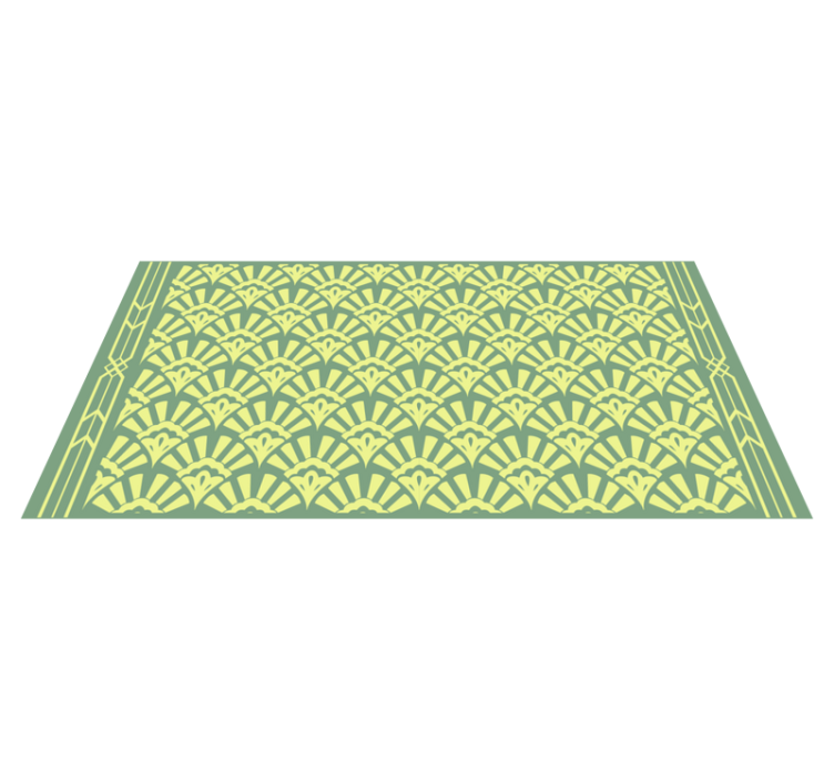 Sunburst floral tile vinyl rug - TenStickers