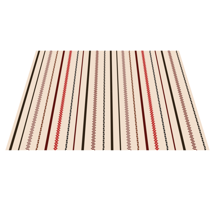 Stylish Striped Pattern ethnic vinyl rug - TenStickers