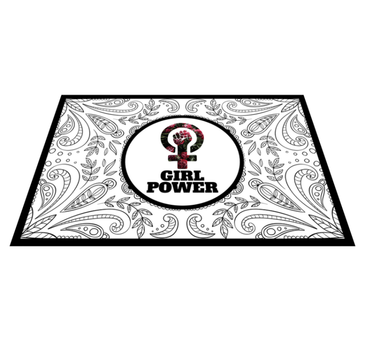 Girl Power Statement custom vinyl rug - TenStickers