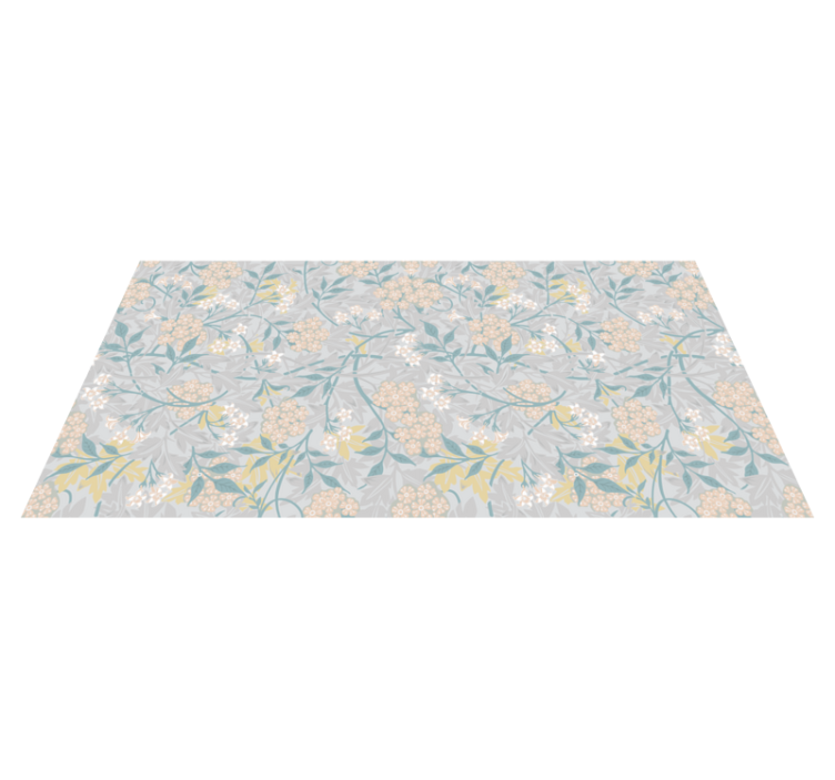Botanical motif flower vinyl rug - TenStickers