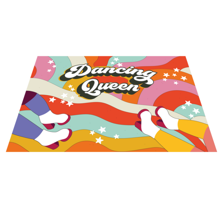 Dancing queen pattern vinyl rug - TenStickers