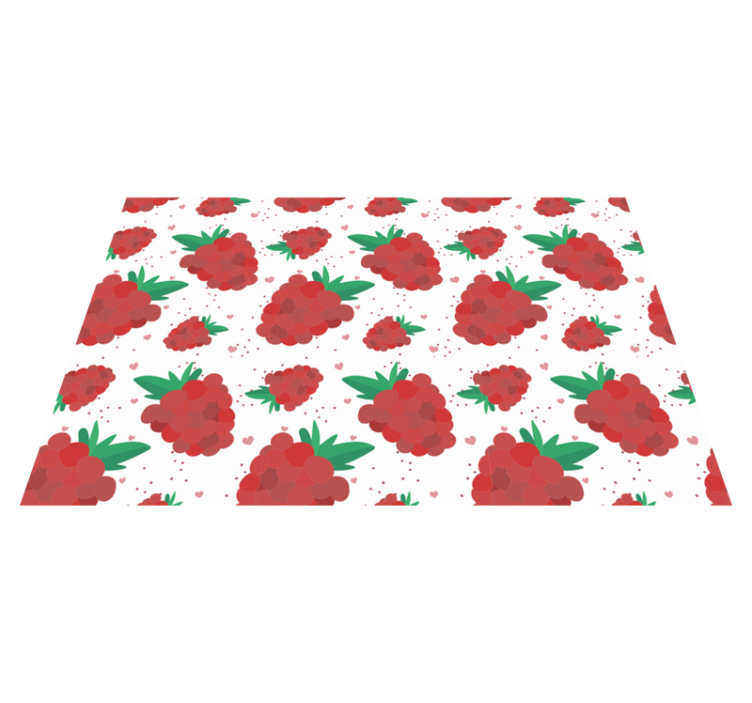 Vibrant Berry Pattern flower vinyl rug - TenStickers